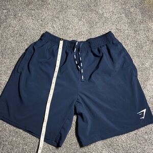 Gymshark Men’s Navy Athletic Shorts with Drawstring